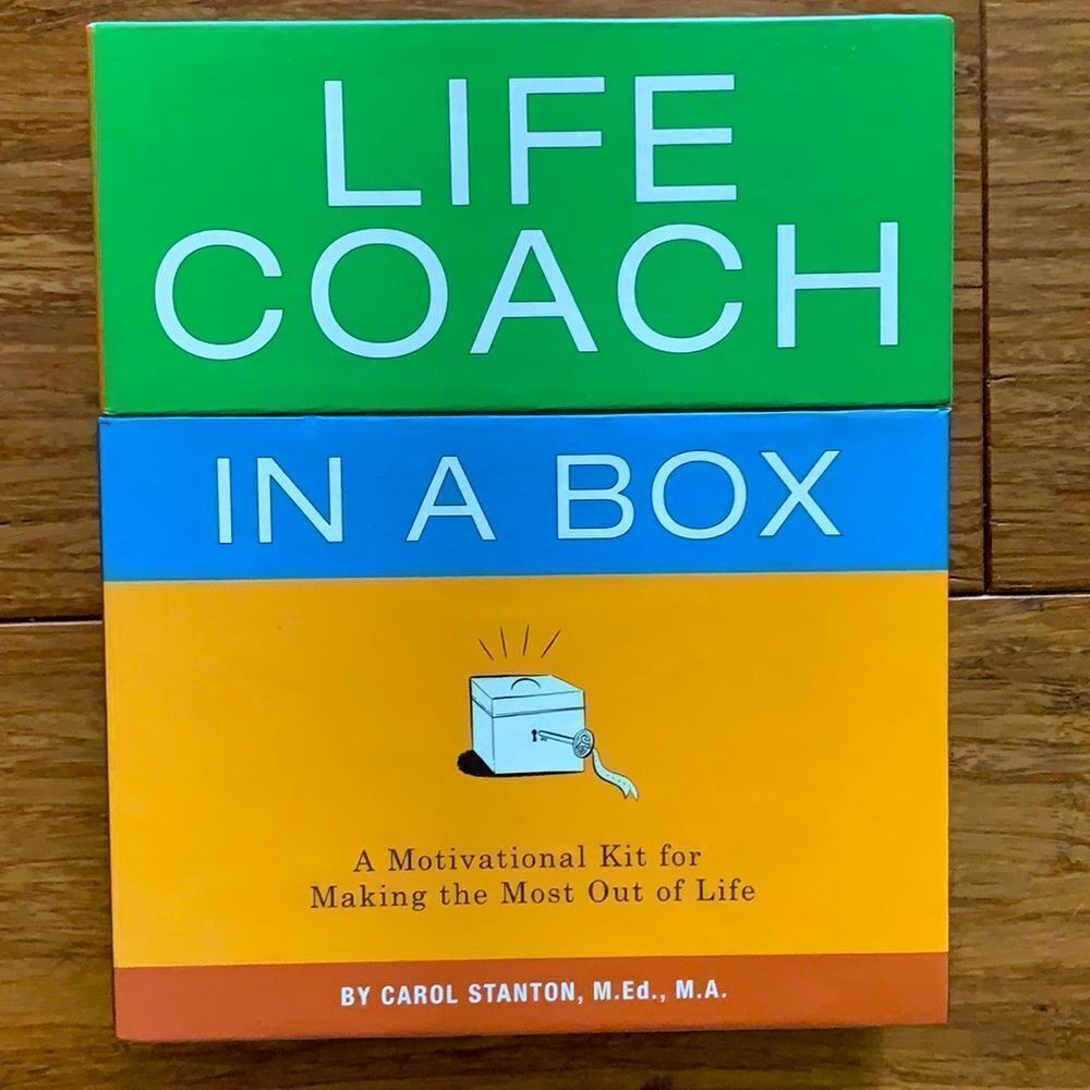 Life Coach in a Box Carol Stanton Motivational Card Deck Journal Self Help Kit